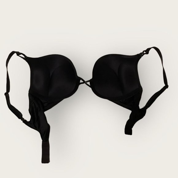 Very Sexy Bombshell Add-2-Cups Push-Up Bra Victoria's Secret Size 32C Black - Picture 2 of 2